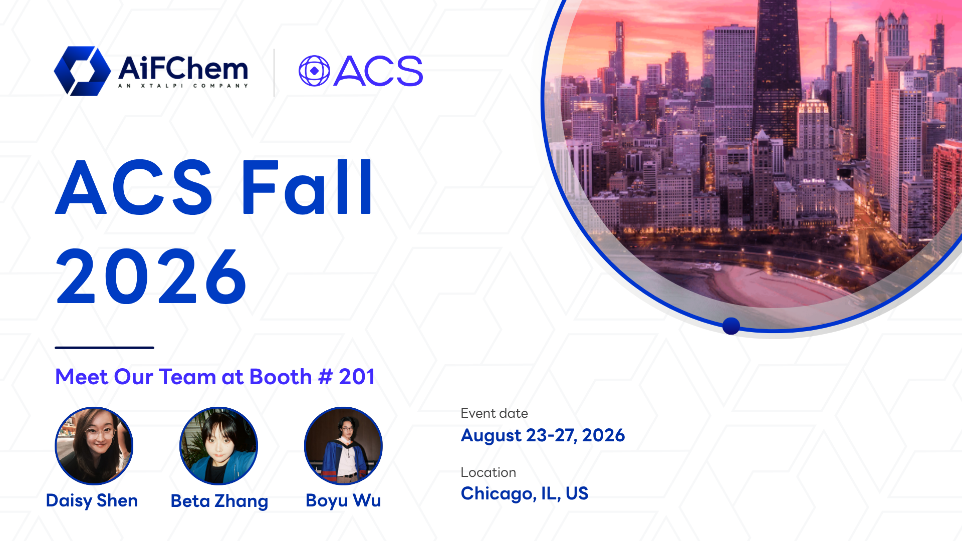 ACS Spring 2026 | AiFChem at Booth 201, Chicago, IL